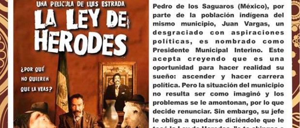 CINE CLUB PRESENTA: "LA LEY DE HERODES"